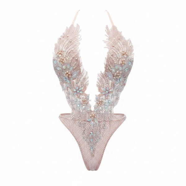Mermaid Vibes – Embellished Mermaid Bodysuit