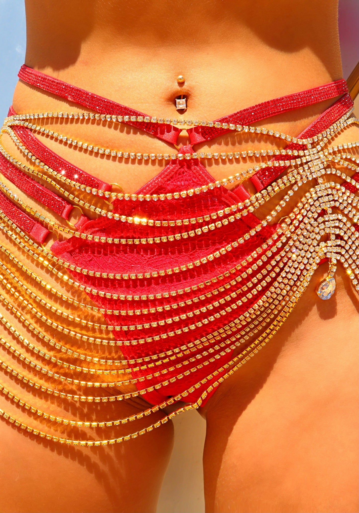 Chic beachwear accessory from Slay Swimwear's Bling Queen collection