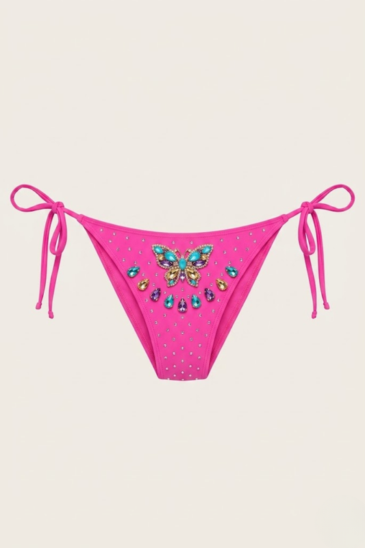 Pretty in Pink Curve Bikini Bottom